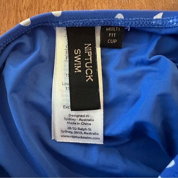 Nip Tuck Joanne Twist Front Design Tummy Control Blue, What Polka Dot Swimsuit - Picture 7 of 8